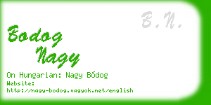 bodog nagy business card